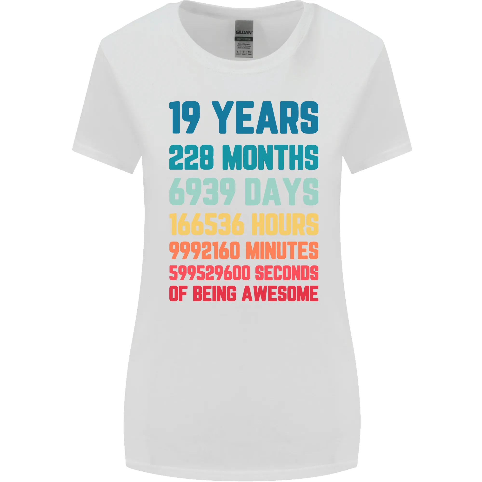 19th Birthday 19 Year Old Womens Wider Cut T-Shirt