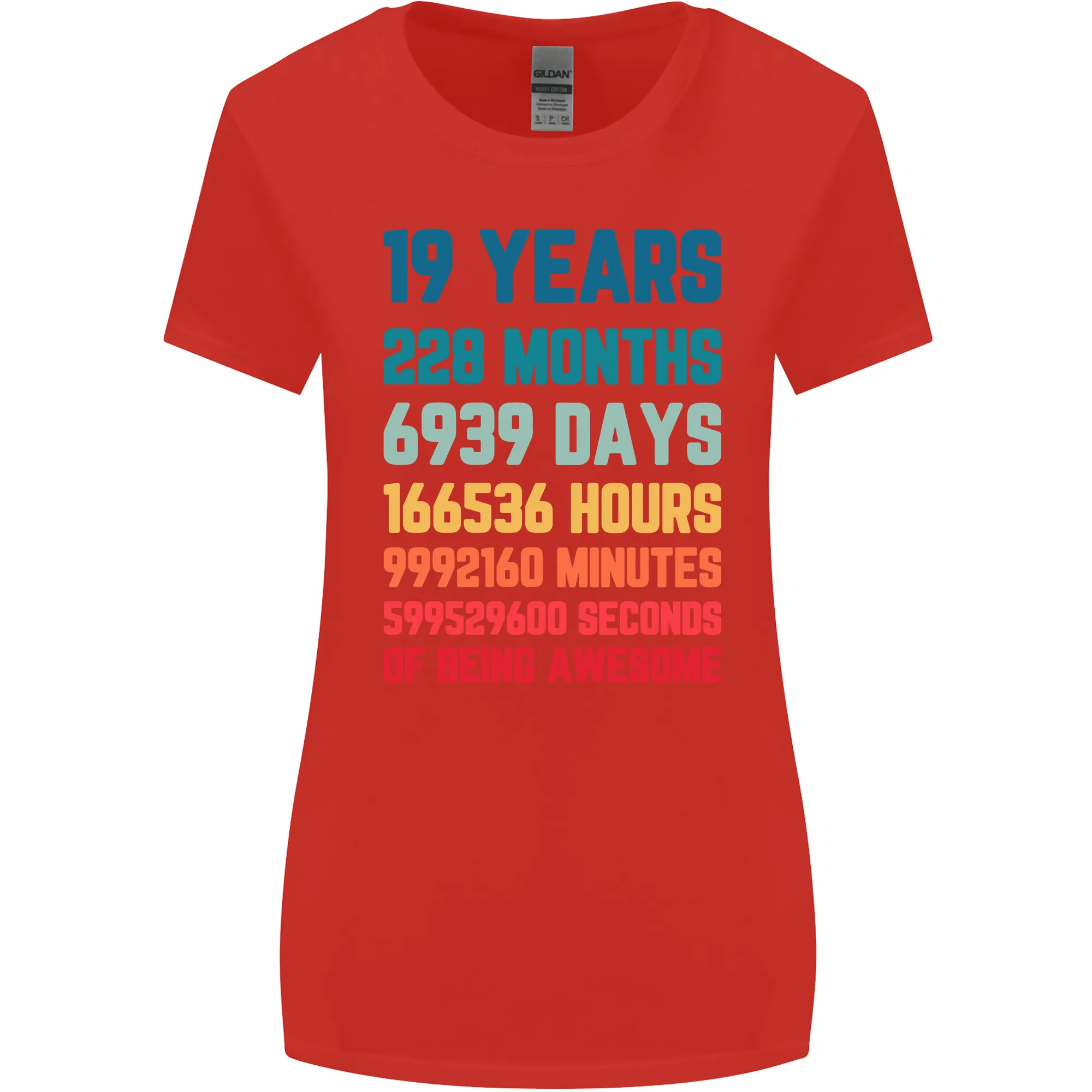 19th Birthday 19 Year Old Womens Wider Cut T-Shirt