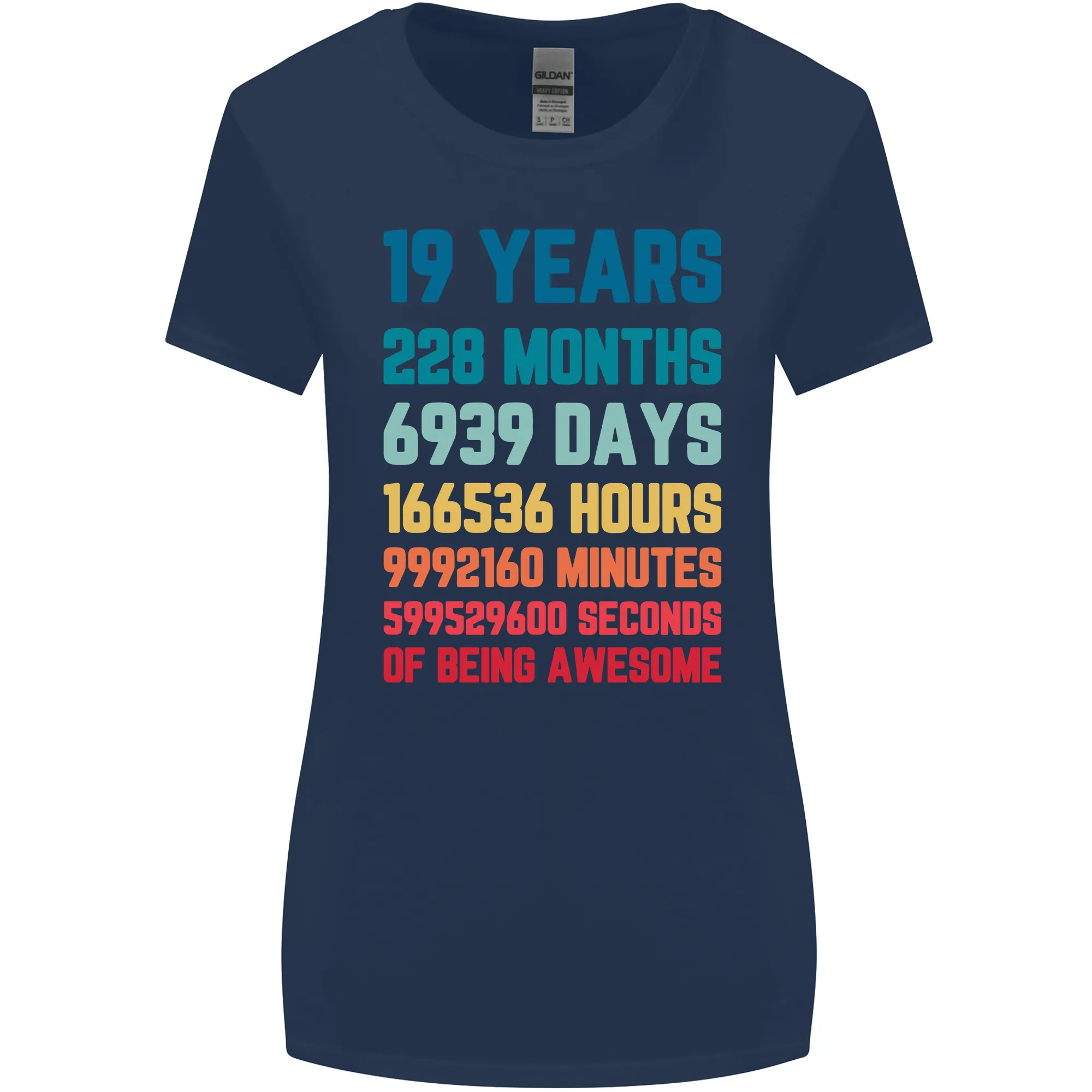 19th Birthday 19 Year Old Womens Wider Cut T-Shirt