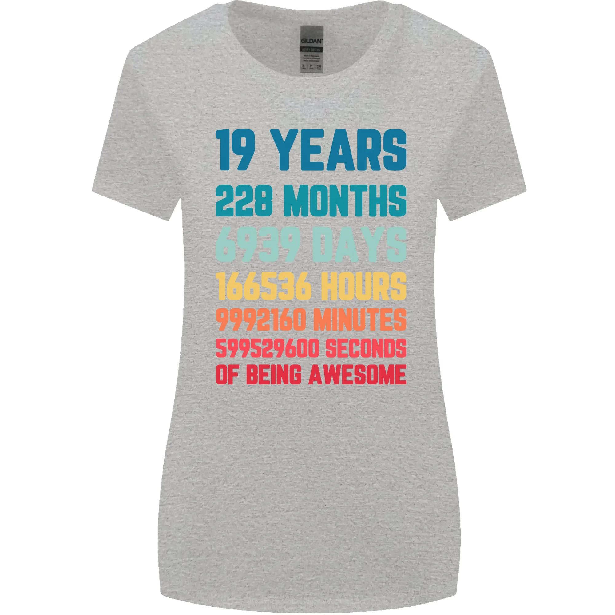 19th Birthday 19 Year Old Womens Wider Cut T-Shirt