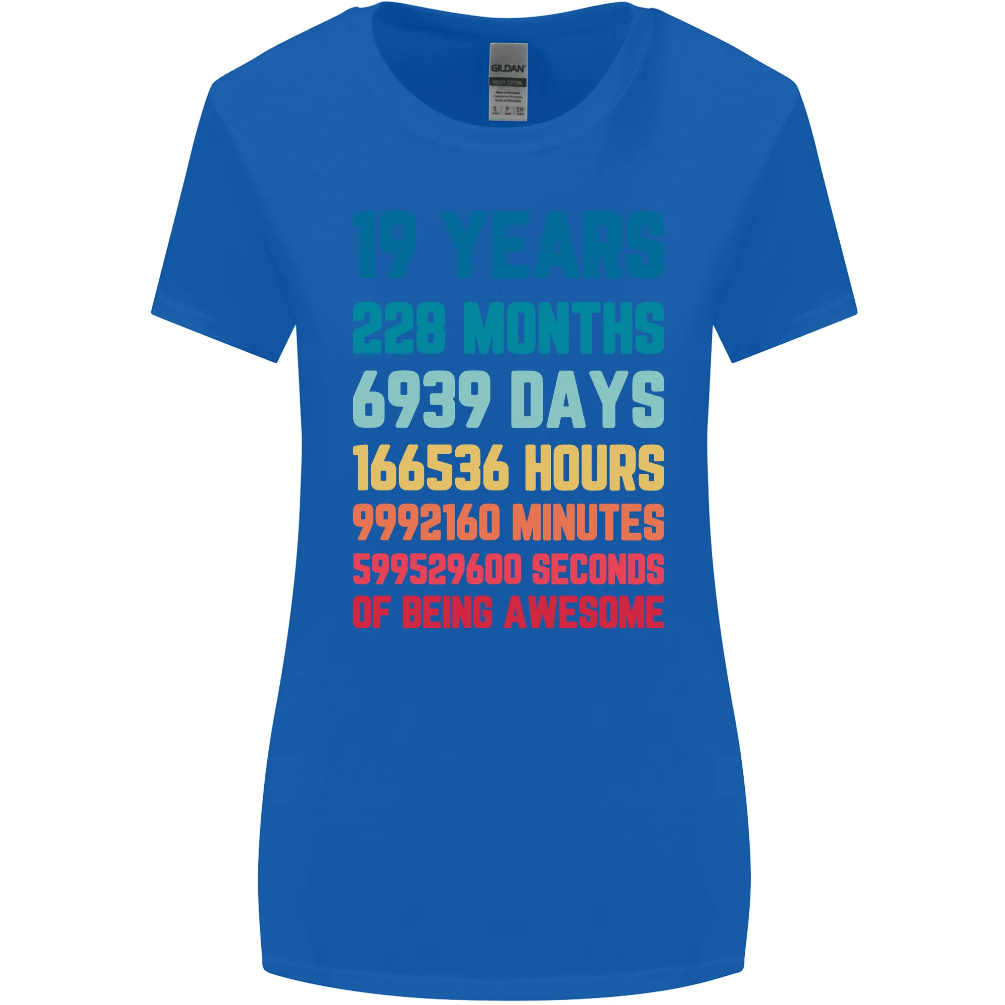 19th Birthday 19 Year Old Womens Wider Cut T-Shirt
