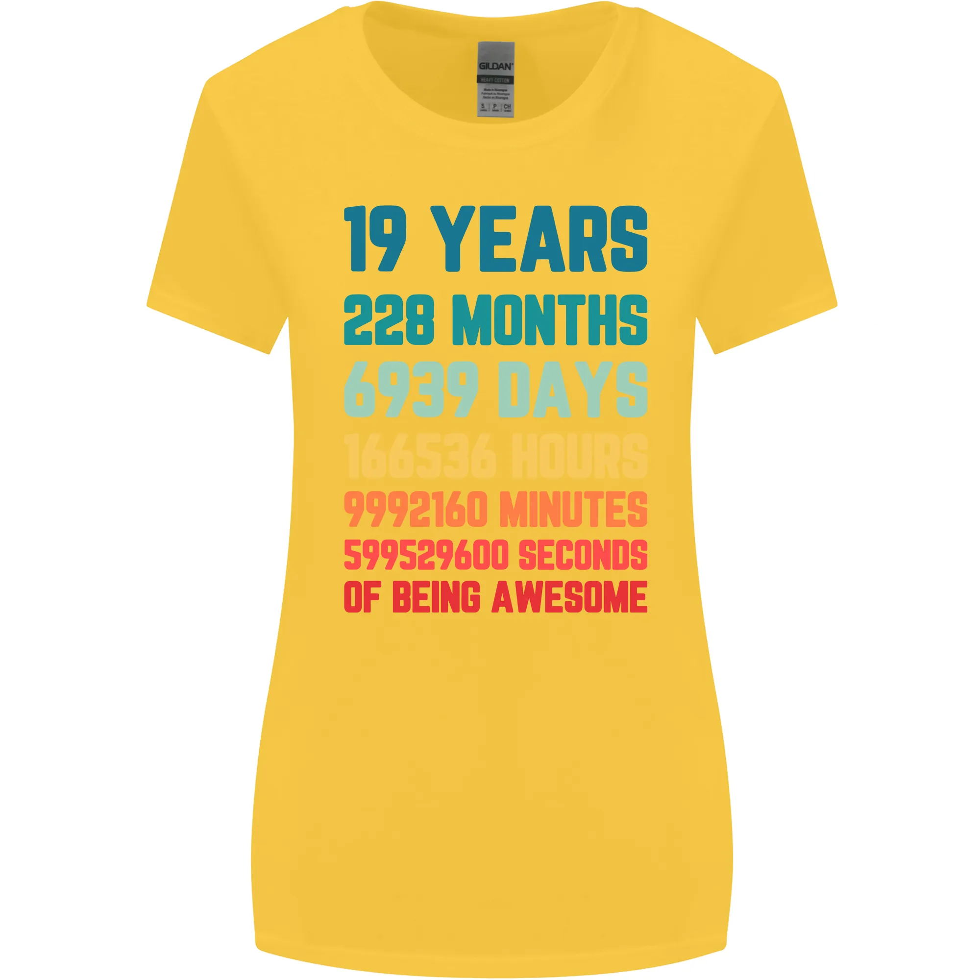 19th Birthday 19 Year Old Womens Wider Cut T-Shirt
