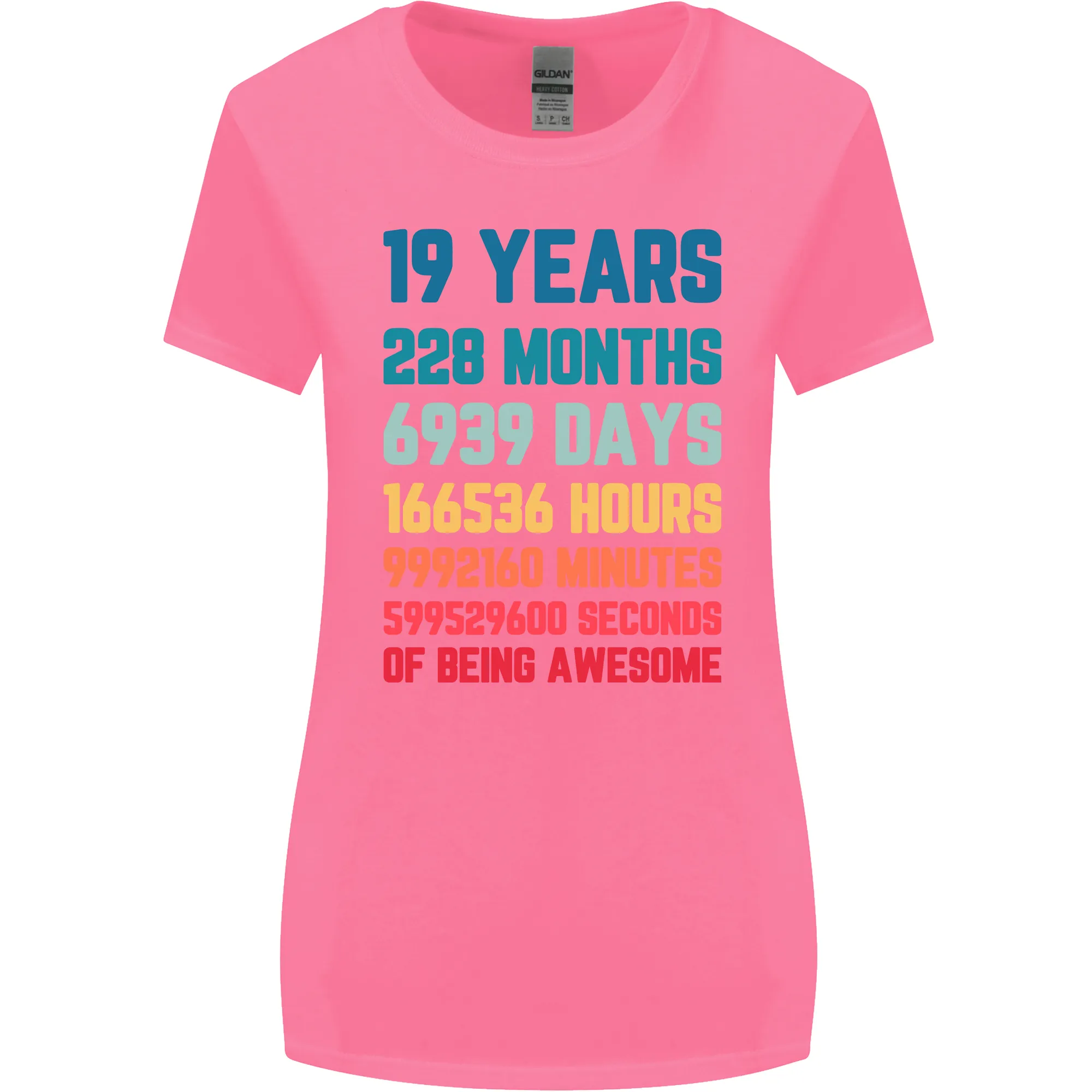 19th Birthday 19 Year Old Womens Wider Cut T-Shirt