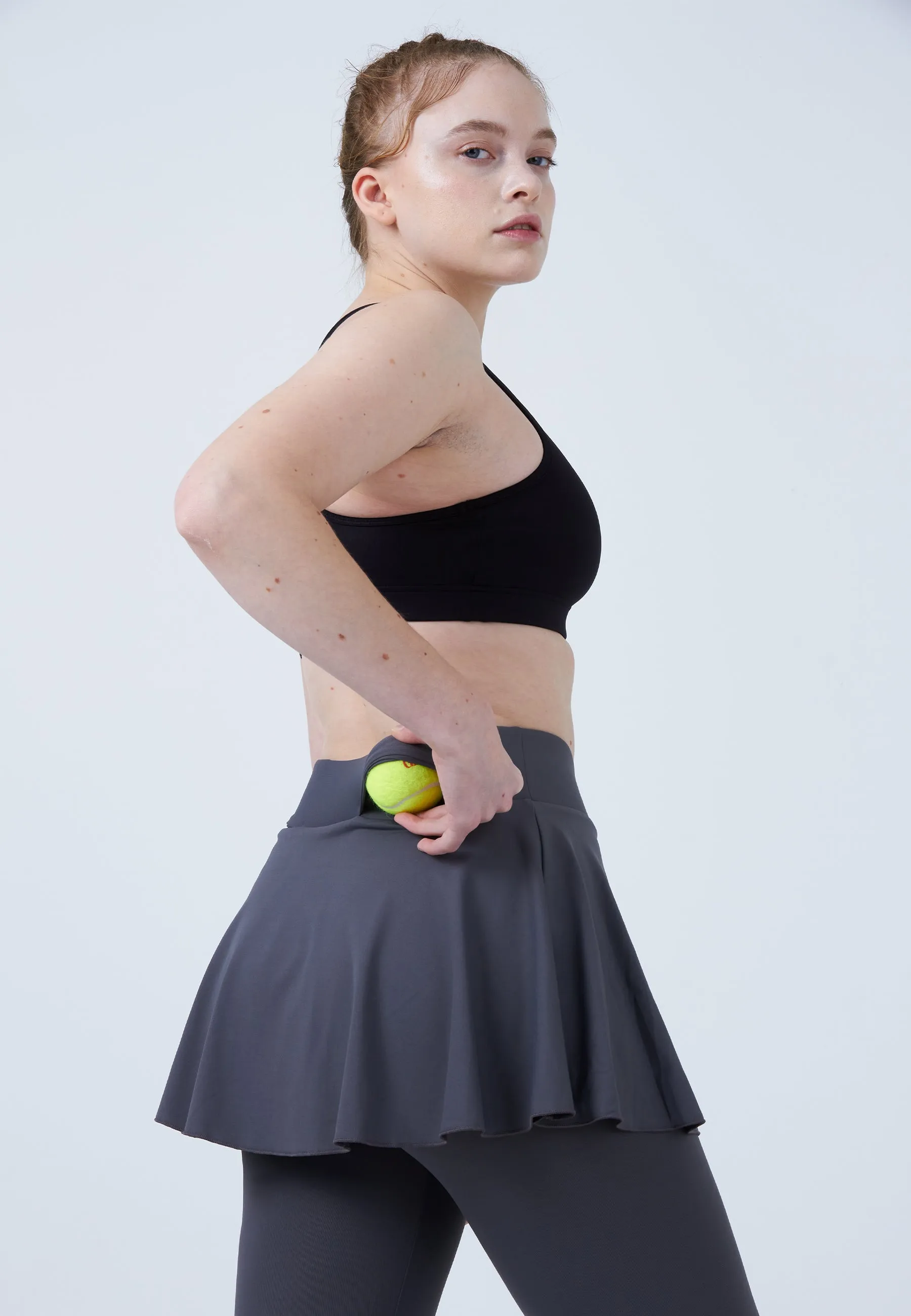 Advantage Ball Belt Tennisskirt / Skort, grey