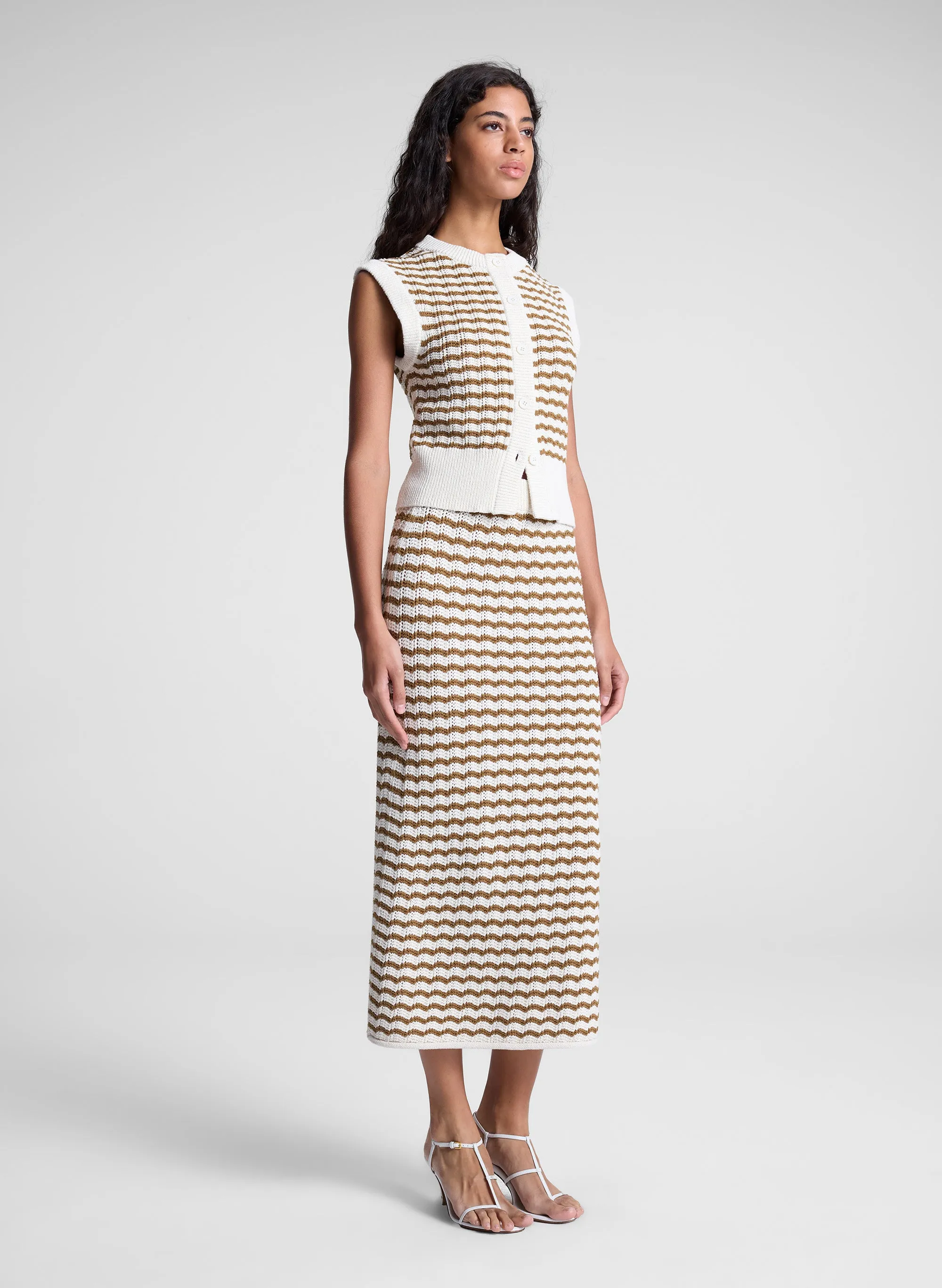 Alexis Striped Knit Skirt