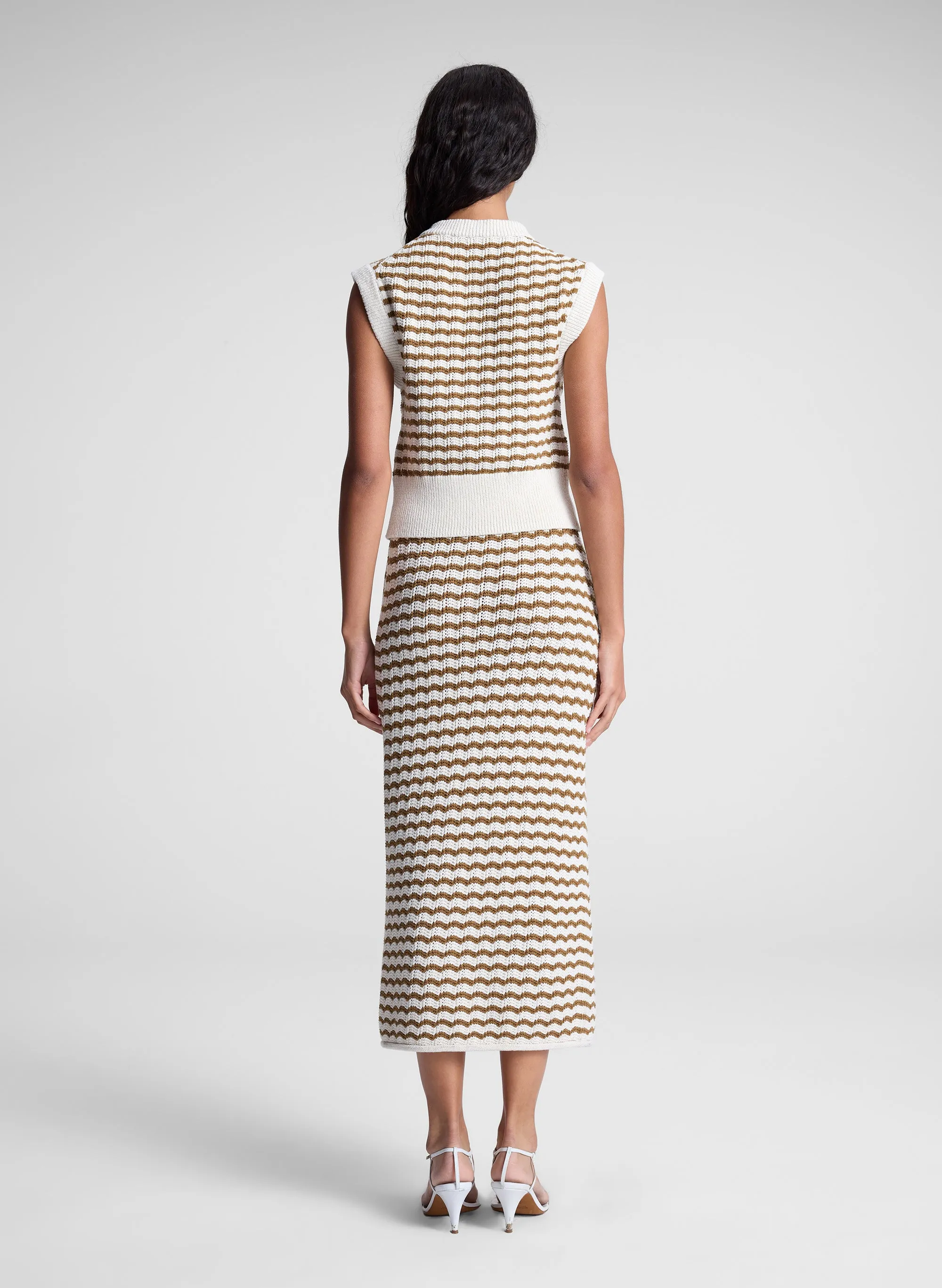 Alexis Striped Knit Skirt