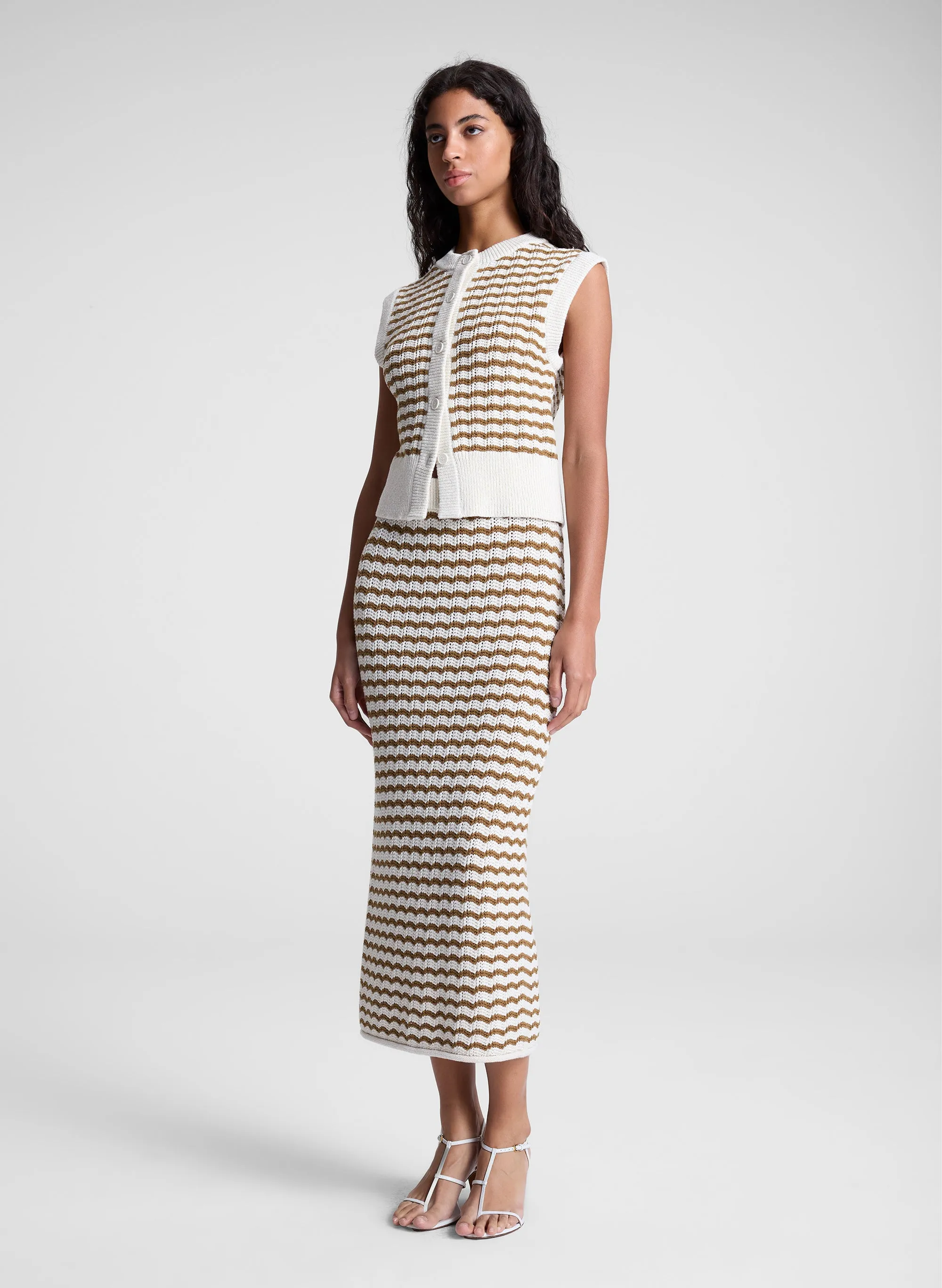 Alexis Striped Knit Skirt