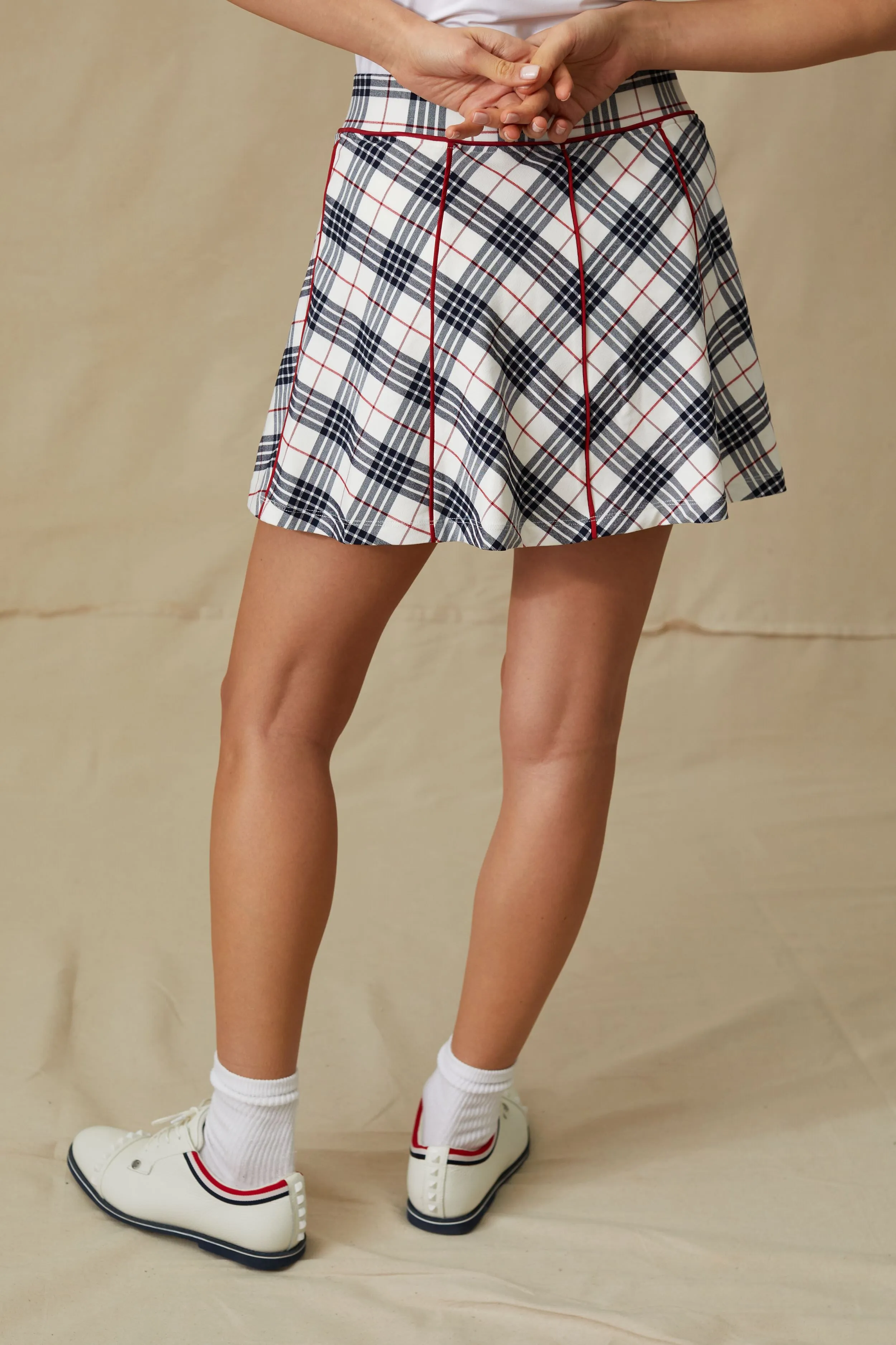 Americana Plaid 15 Inch Woven Renee Golf Skirt