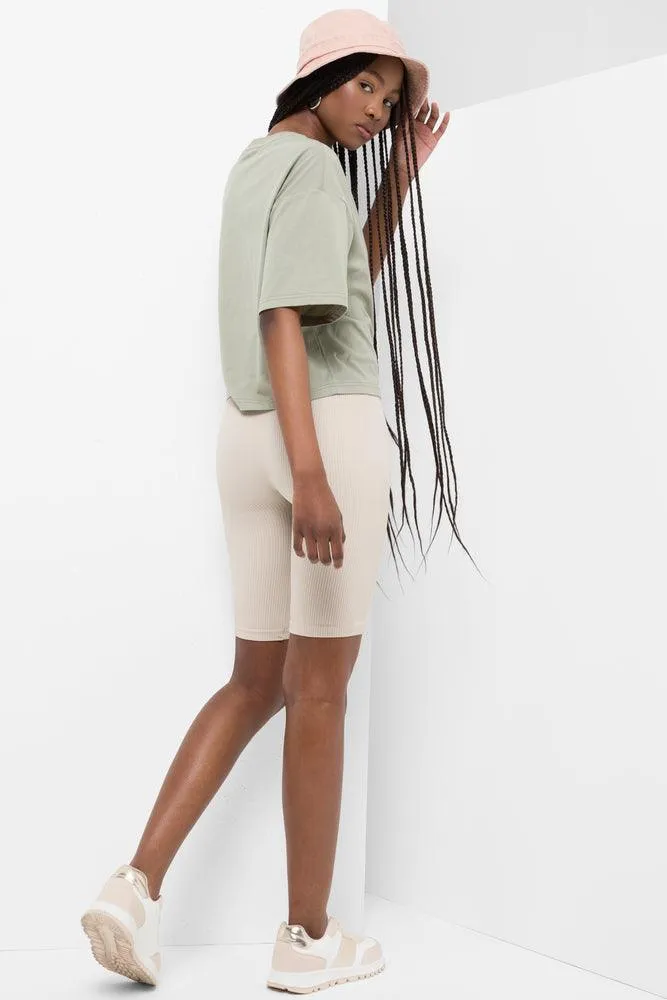 Boxy Short Sleeve T-Shirt Green