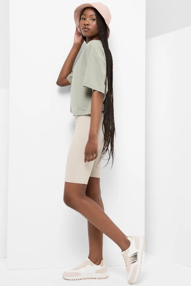 Boxy Short Sleeve T-Shirt Green