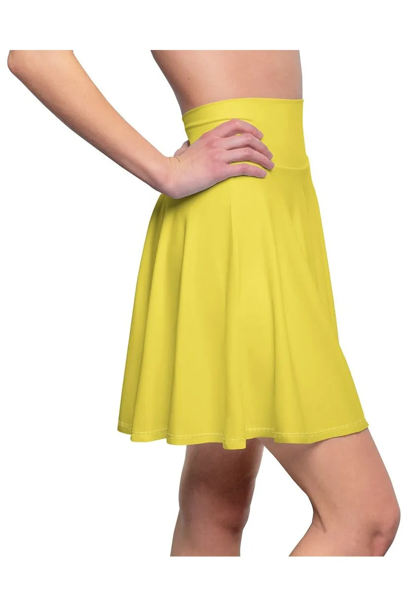 Butter Squash Yellow Women's Skater Skirt