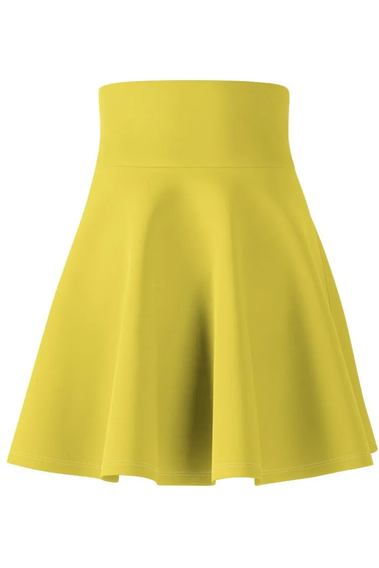 Butter Squash Yellow Women's Skater Skirt