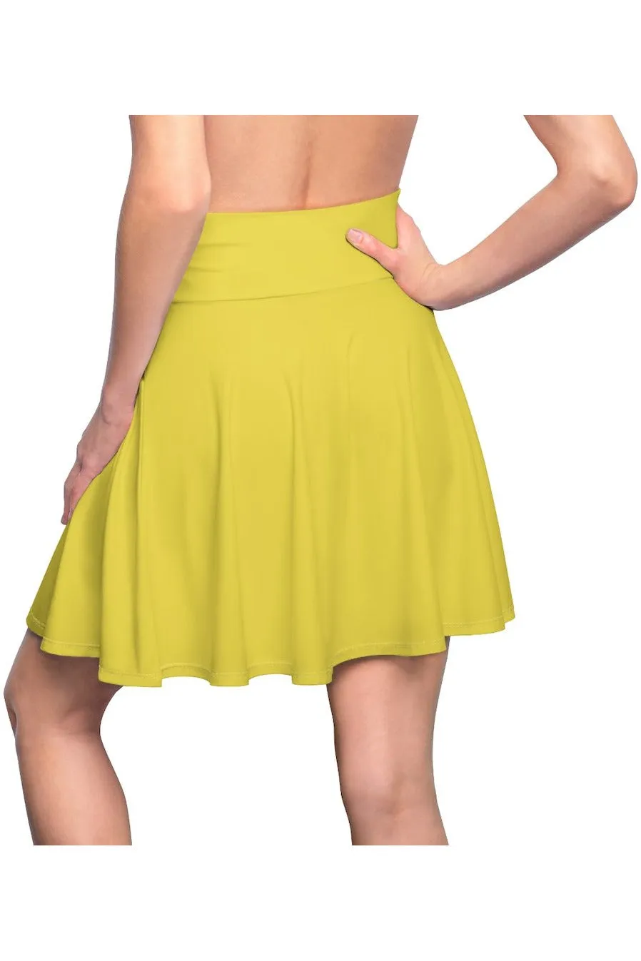 Butter Squash Yellow Women's Skater Skirt
