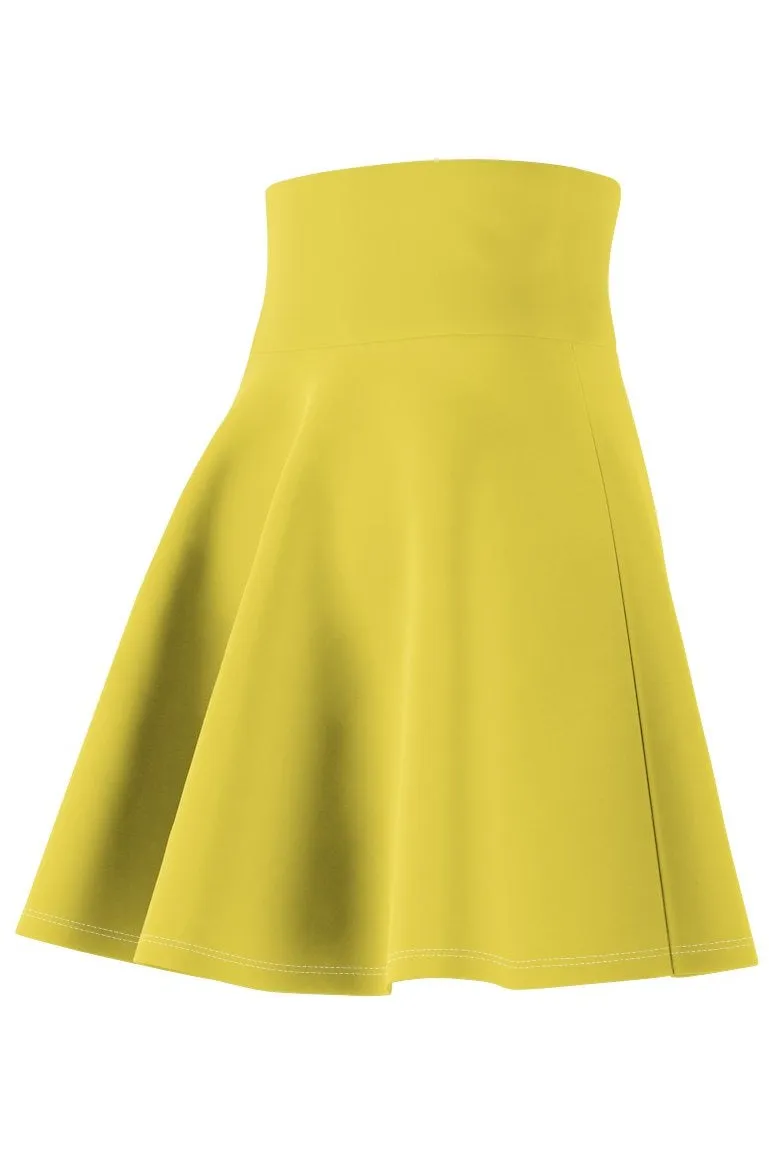 Butter Squash Yellow Women's Skater Skirt