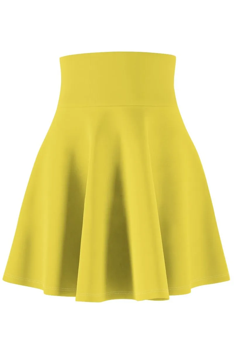 Butter Squash Yellow Women's Skater Skirt