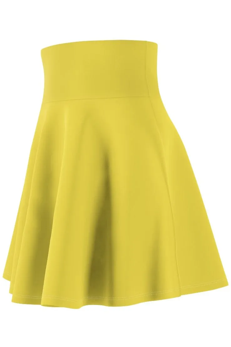 Butter Squash Yellow Women's Skater Skirt
