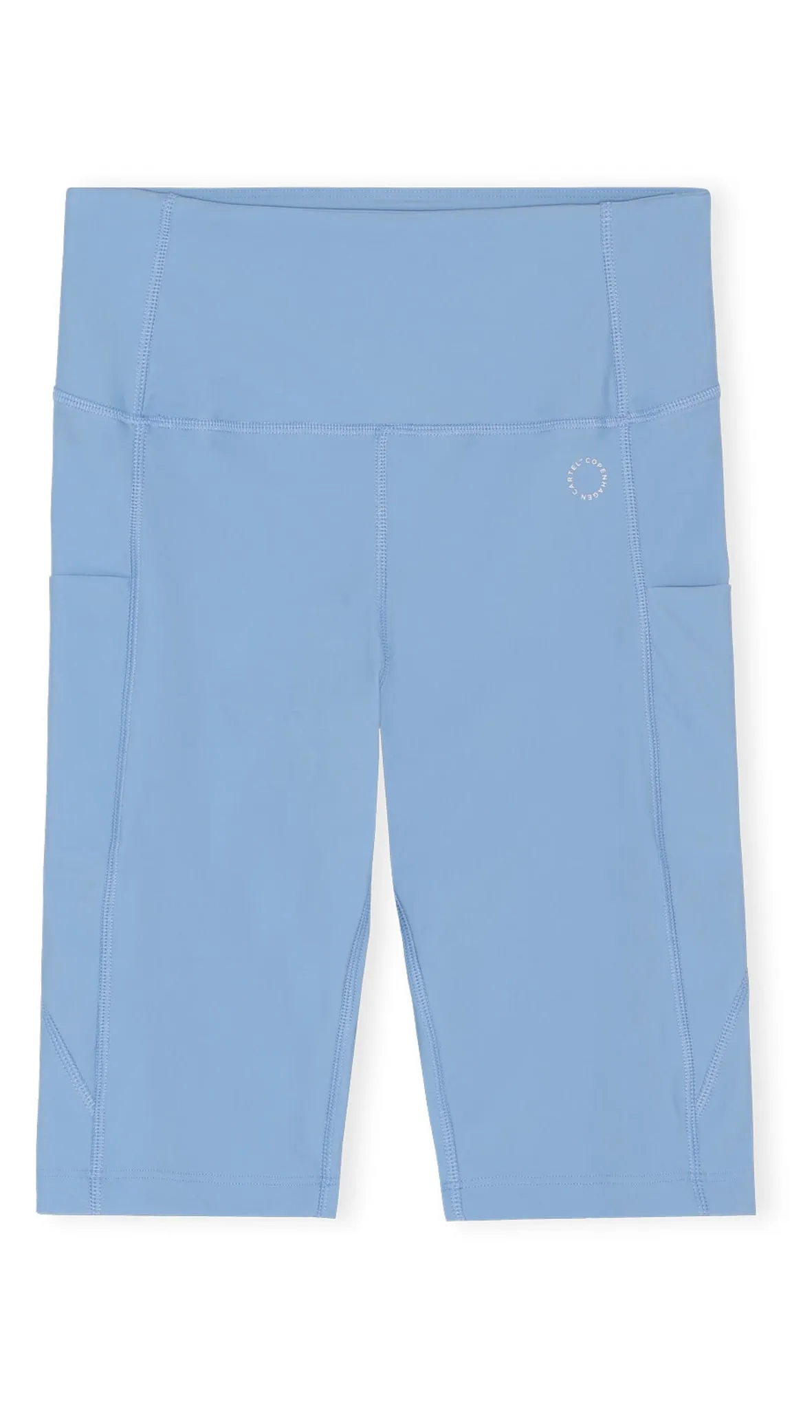 Center High-Waist Biker Shorts Sky