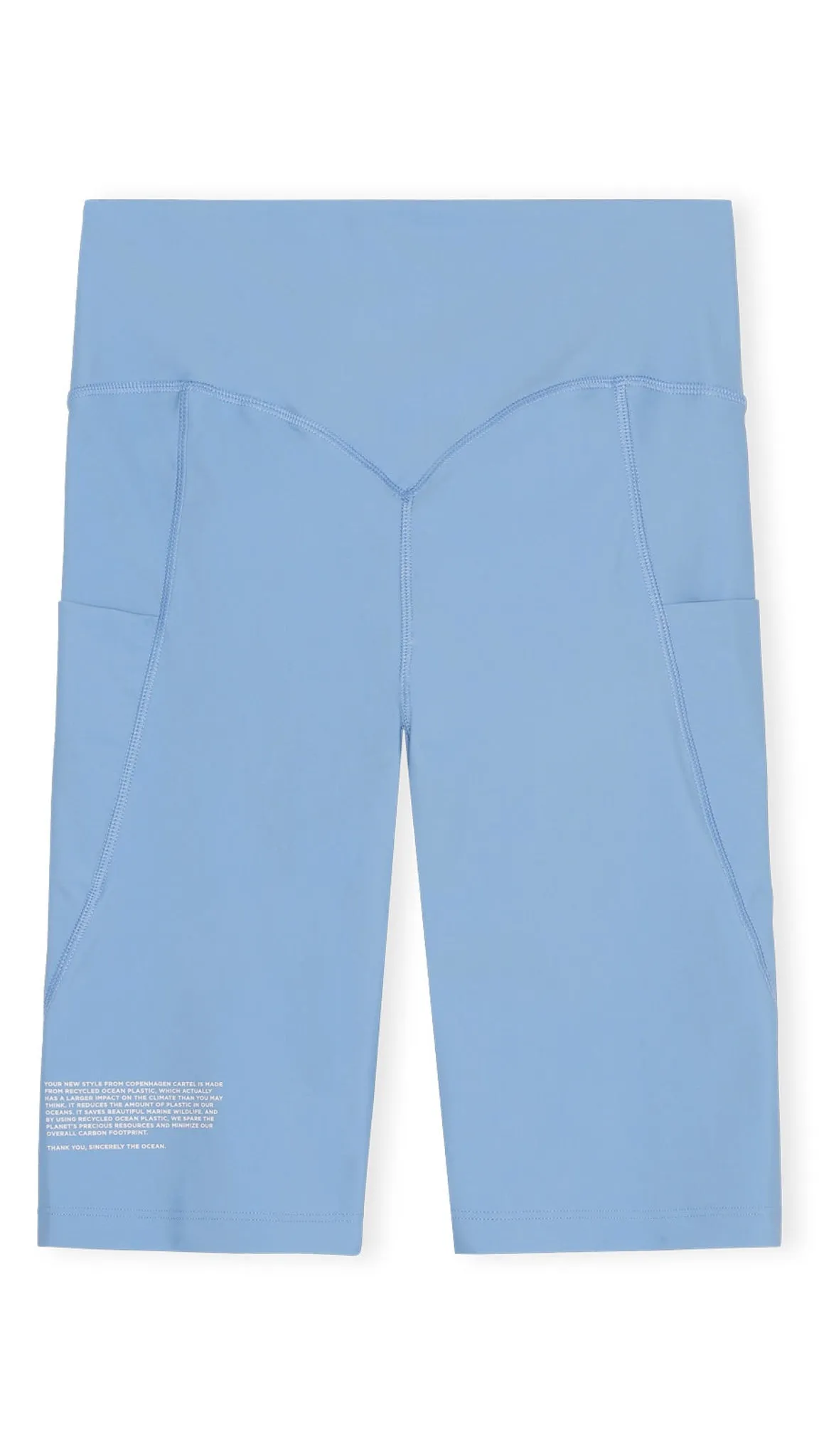 Center High-Waist Biker Shorts Sky