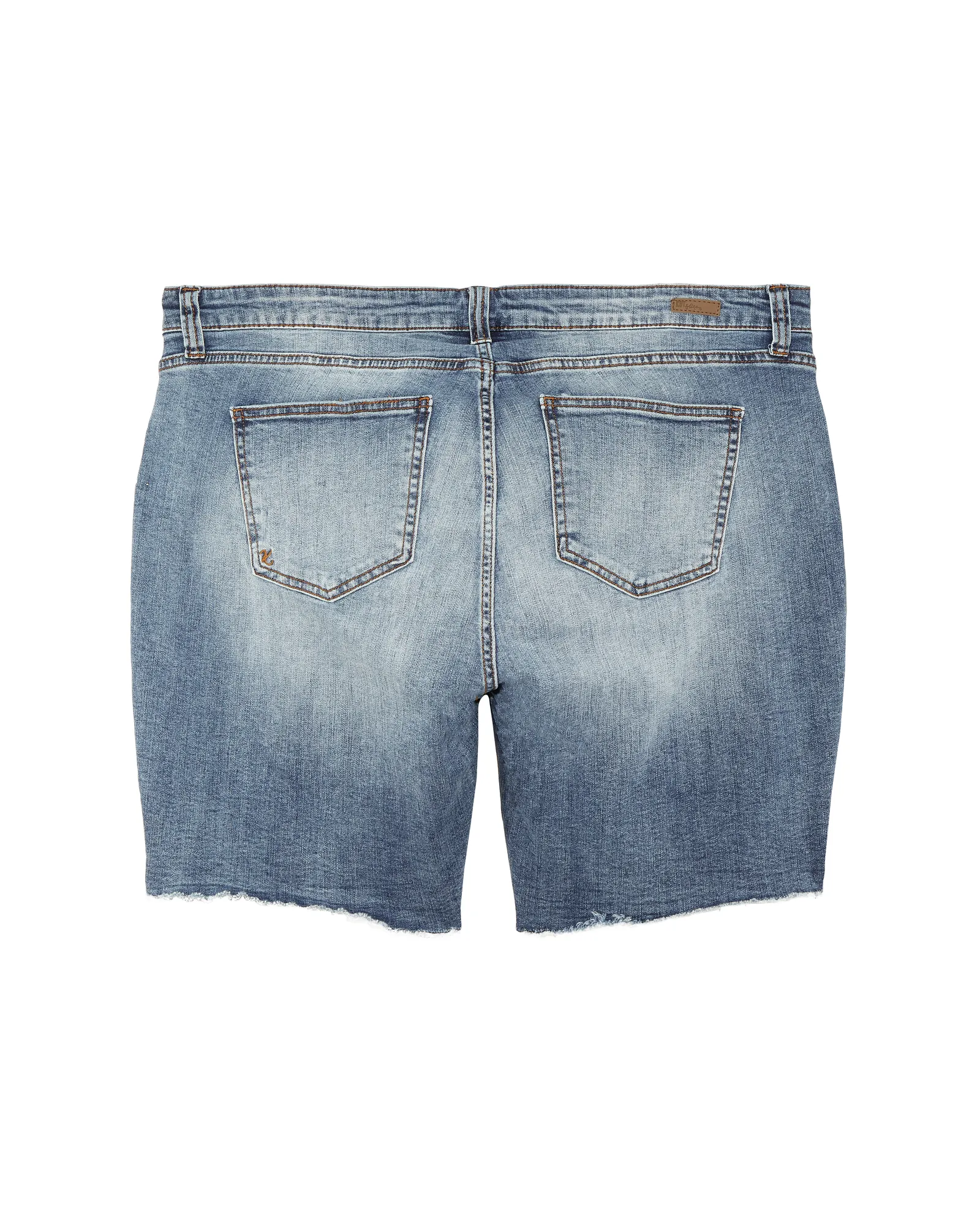 Clove Bermuda Short with Frayed Hem | Dark Wash
