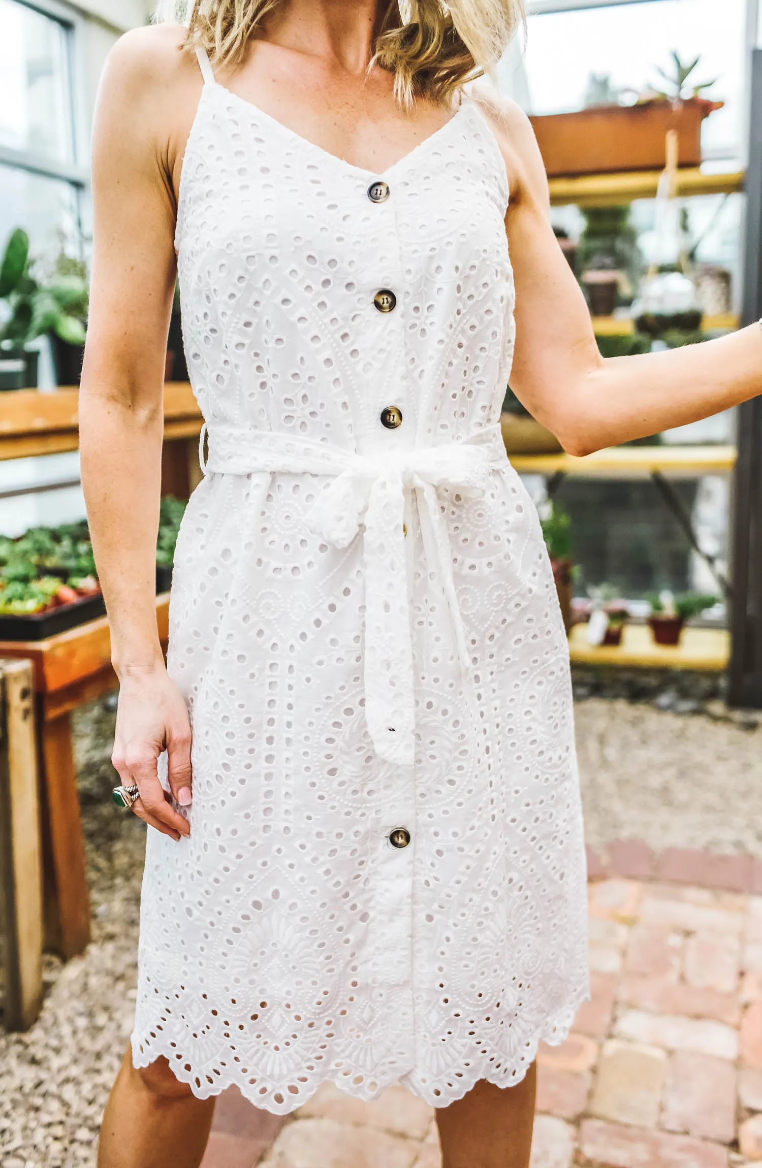 Crochet Button Down Dress FINAL SALE
