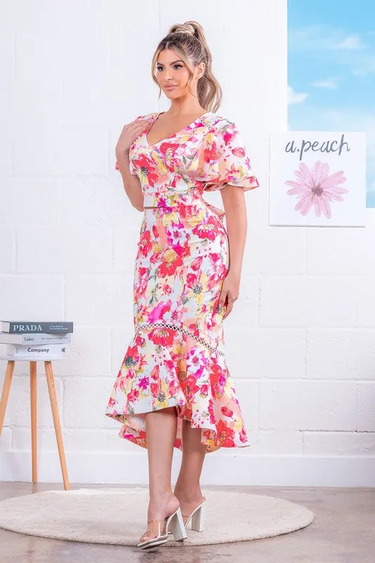 Cropped Top & Midi Mermaid Skirt