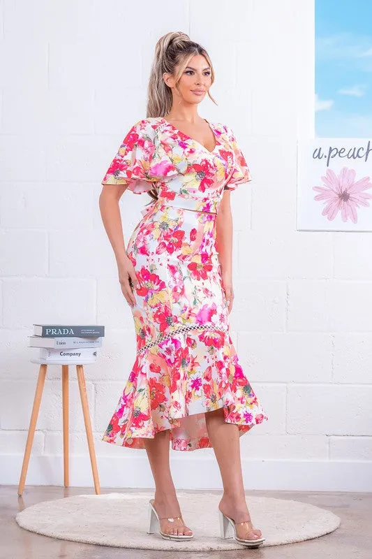 Cropped Top & Midi Mermaid Skirt