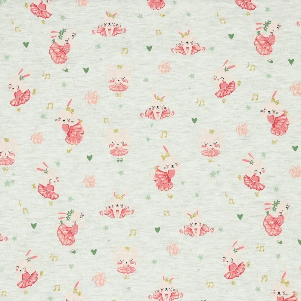 Digital Cotton Jersey - Glitter Ballerina