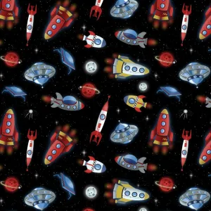 Digital Cotton Jersey  - Space