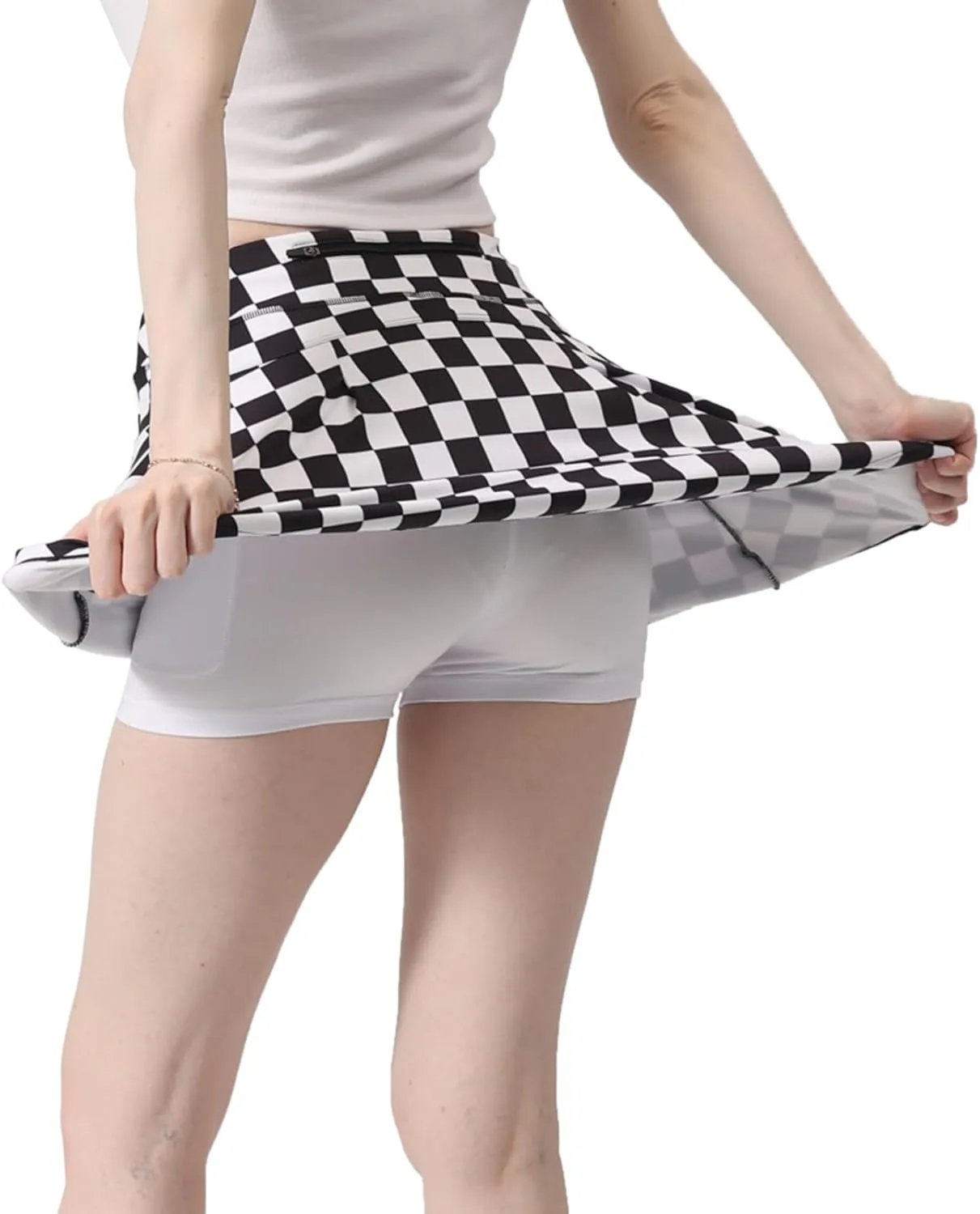 Dinosaur Women's Skorts Skirts High Waisted Golf Pleated Skirts for Running Pickleball Workout