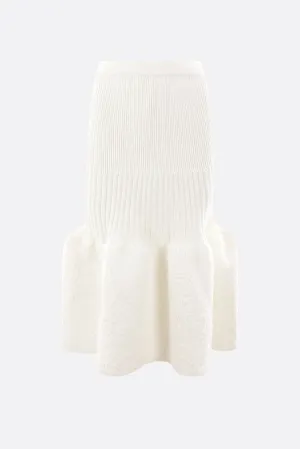 Fluted Reef mermaid skirt in technical knit