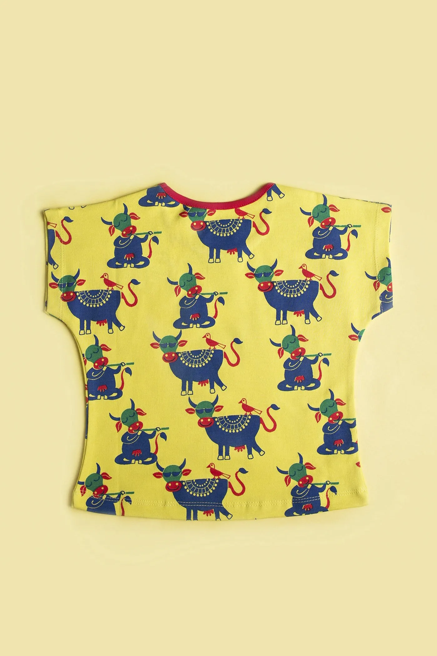 Girl Yellow Cow Top