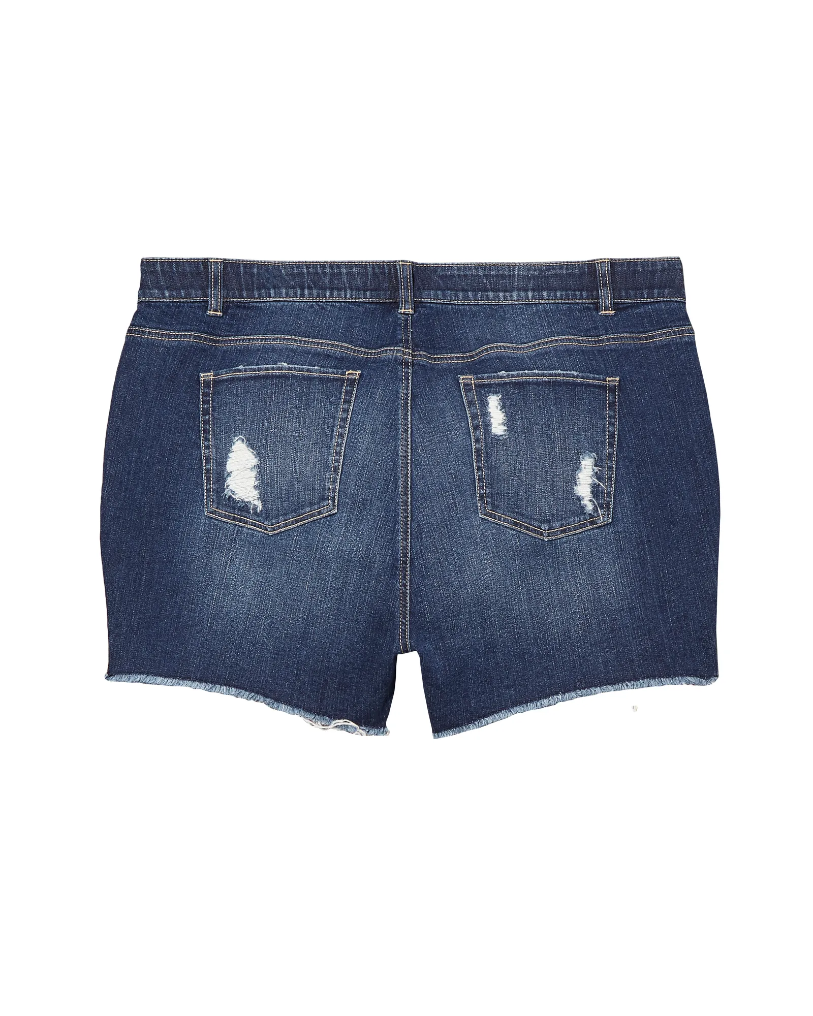 Glendale Distressed Short with Lace Hem | Medium Wash