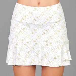 Golden White Mid Skort (print)