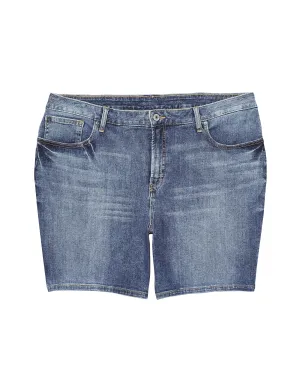 Hanson Destructed Shorts with Frayed Hem | Medium Wash