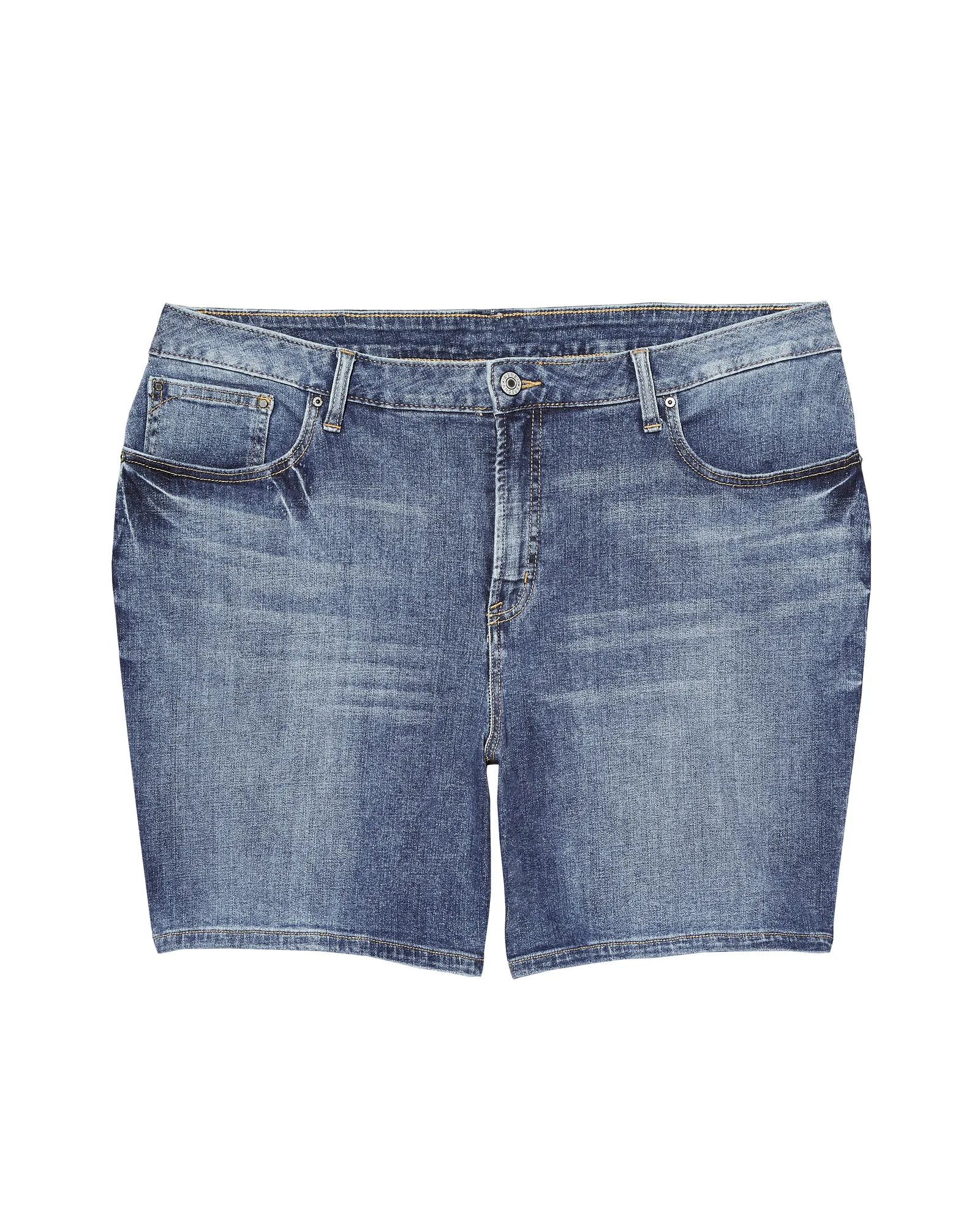Hanson Destructed Shorts with Frayed Hem | Medium Wash