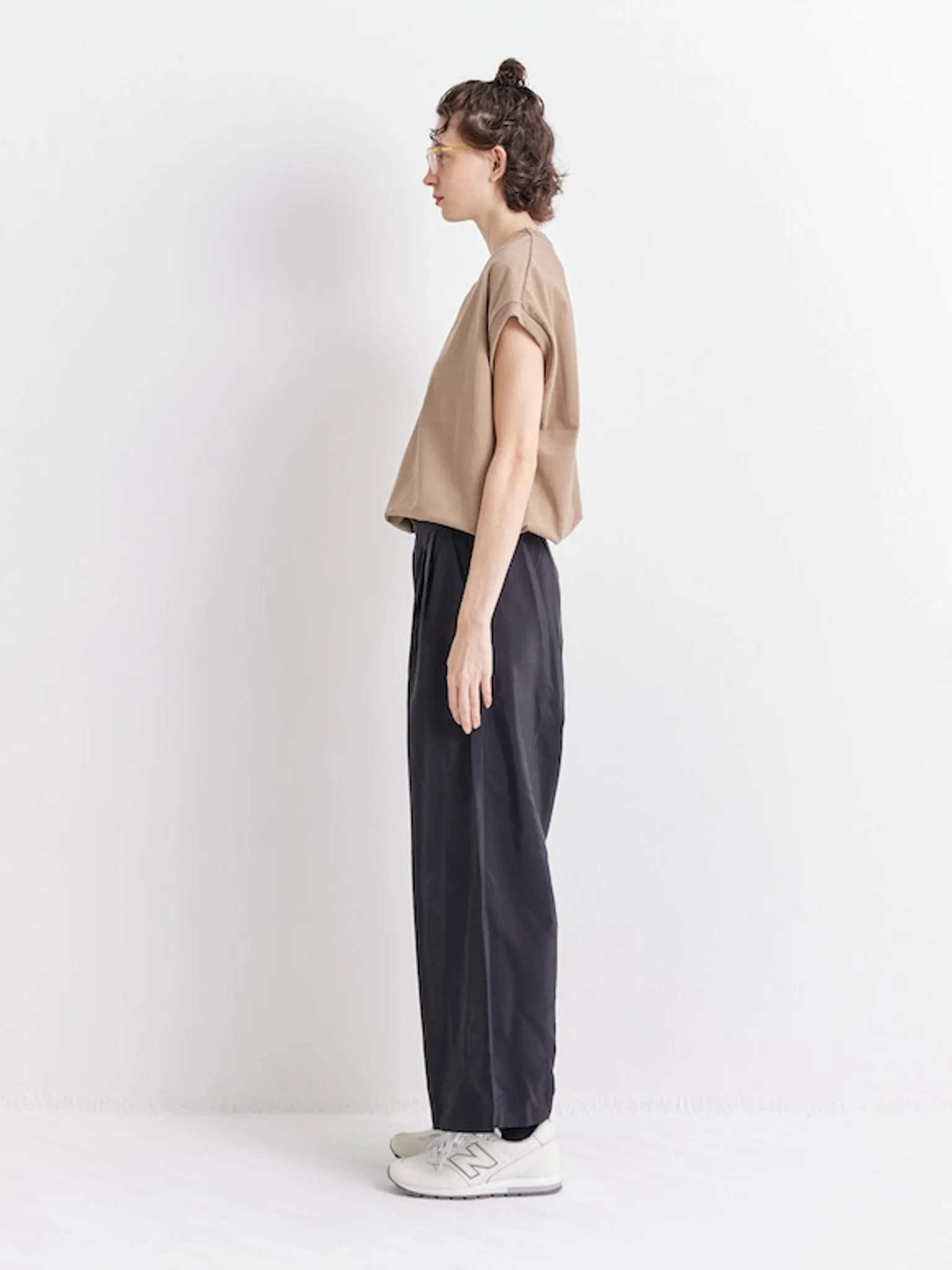 Hard Twist Drop Shoulder Tee - Beige
