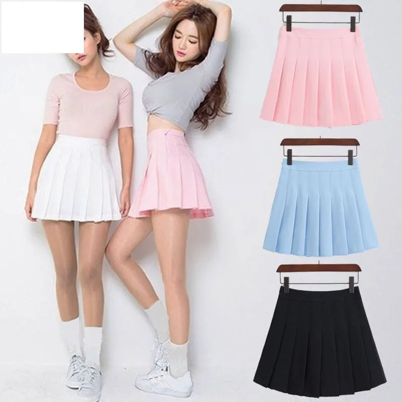 High Waist Ball Pleated Skirts
