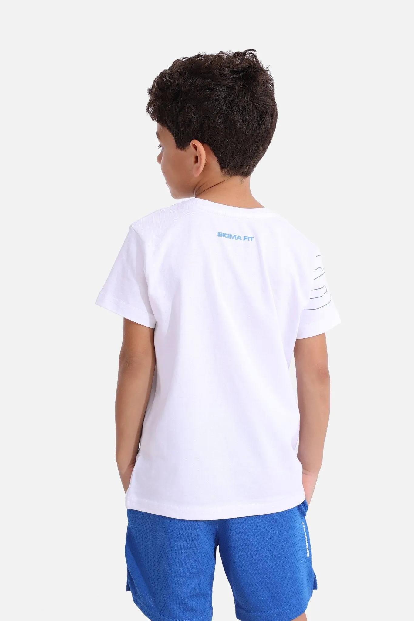 Kids White Basic SF Cotton T-Shirt