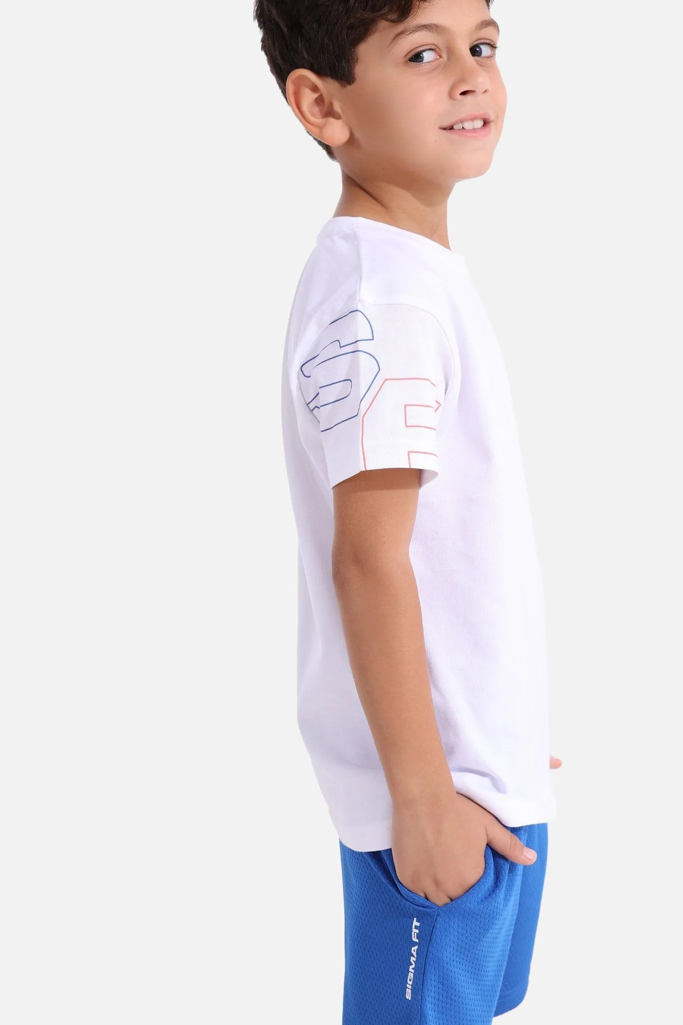 Kids White Basic SF Cotton T-Shirt