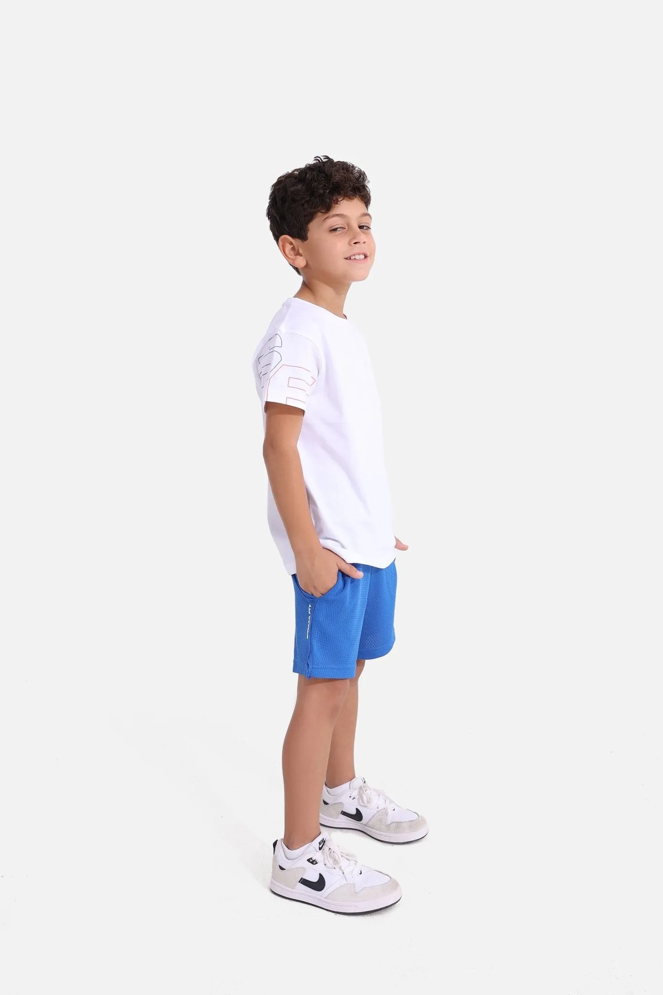 Kids White Basic SF Cotton T-Shirt