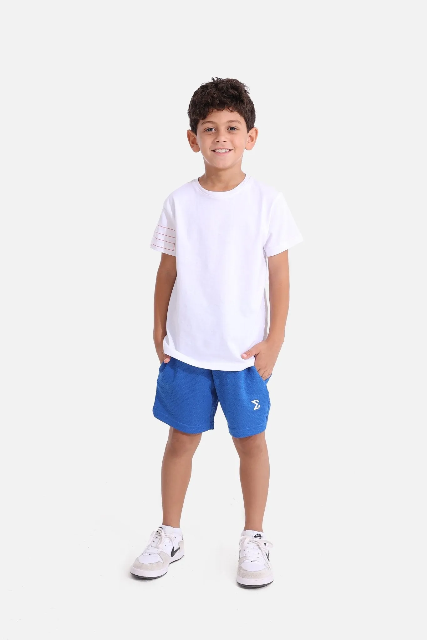 Kids White Basic SF Cotton T-Shirt