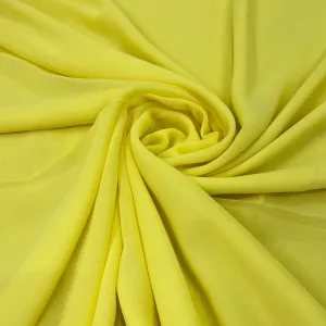 Light Yellow Solid Georgette Fabric