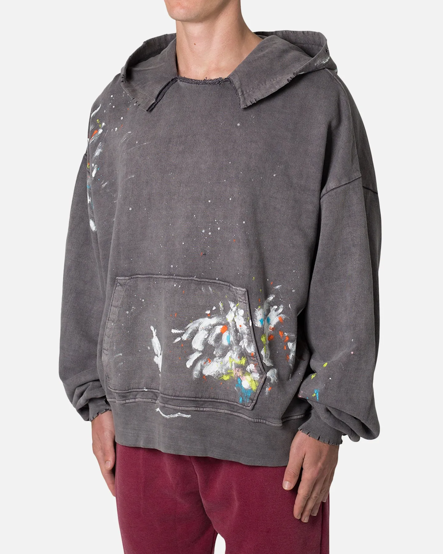 MNML Destroyed Painter Hoodie Charcoal Grey