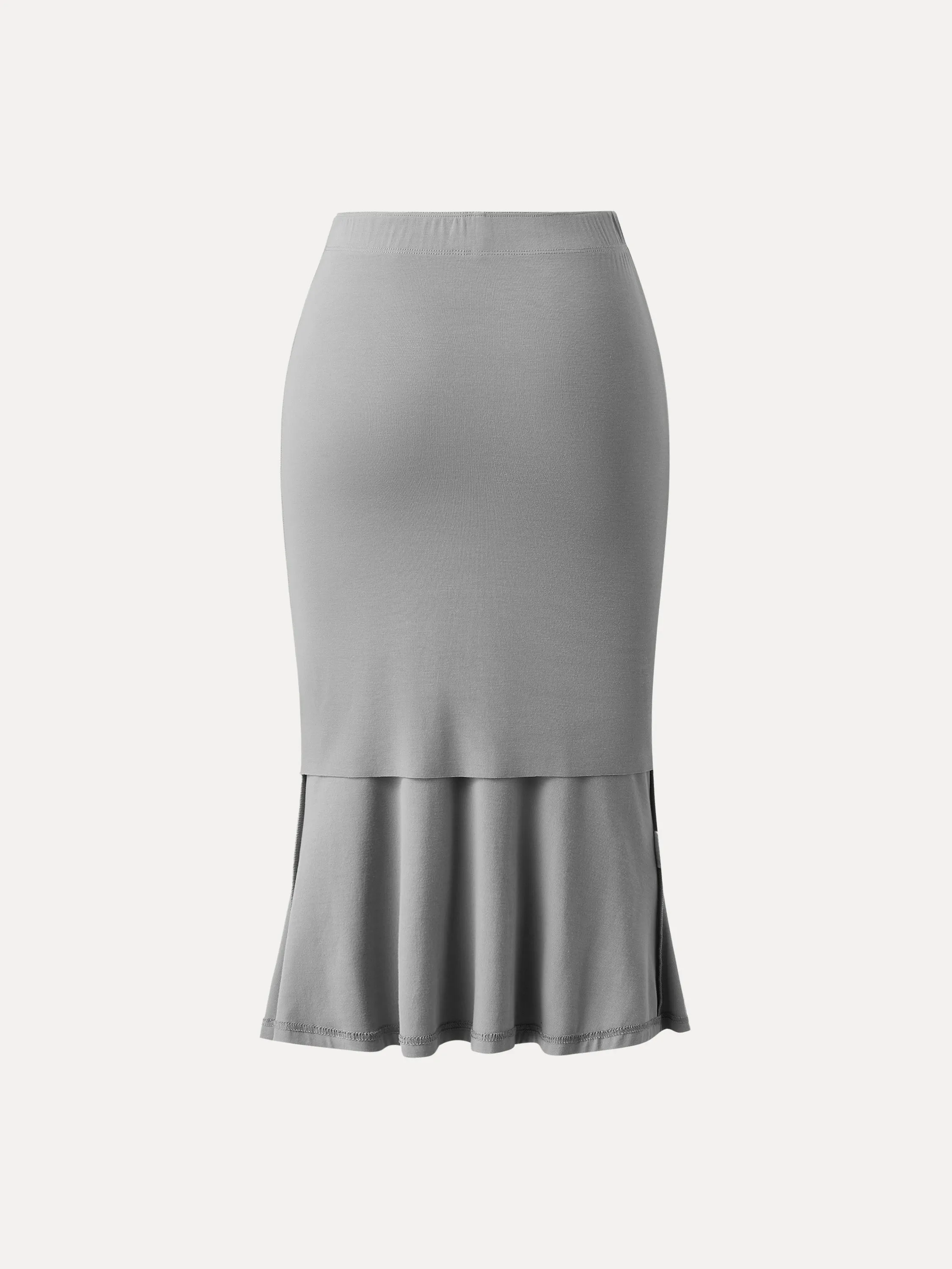 Ruched Side Mermaid Midi Skirt