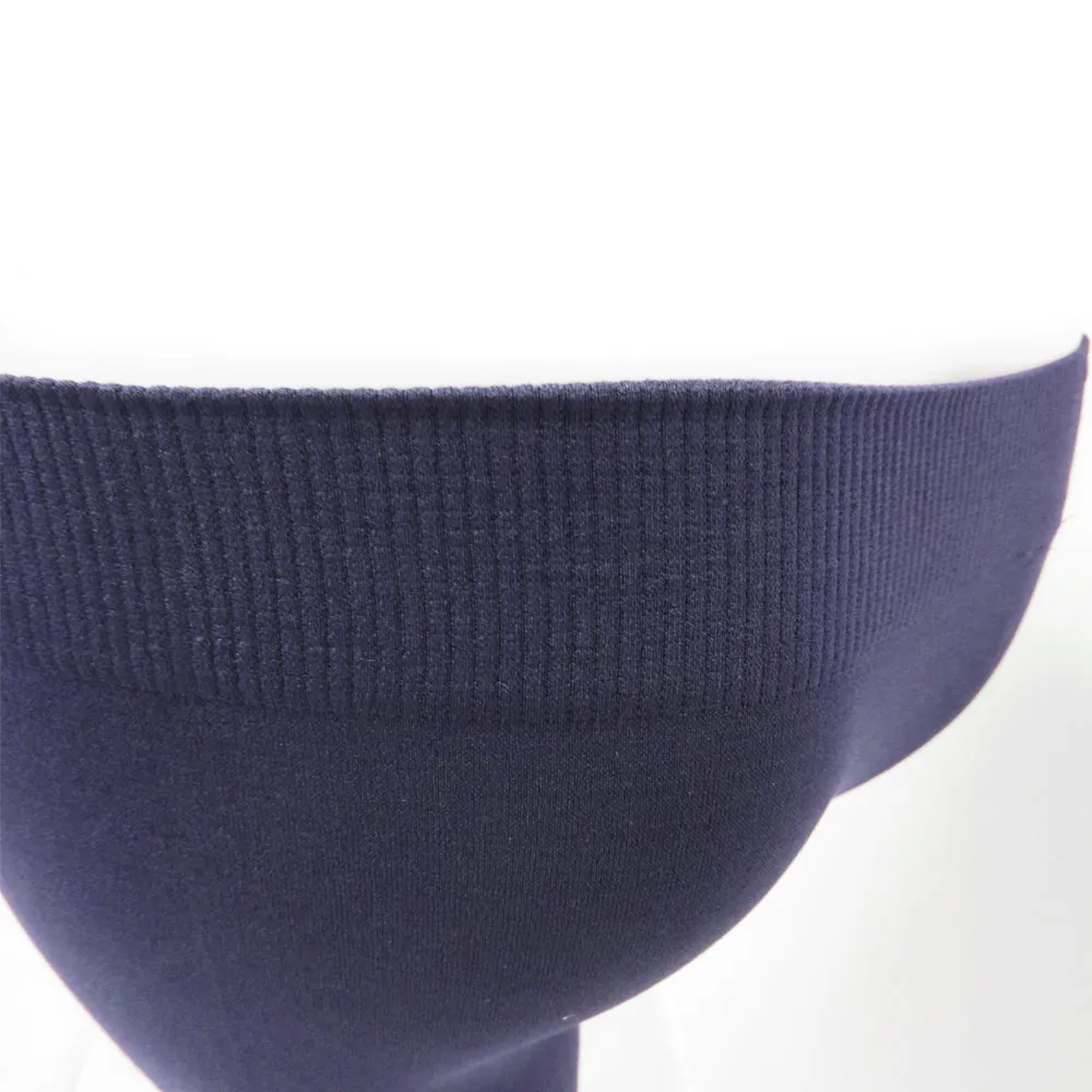 Seamless Solid Navy Shorts Tight Knee Length Spandex Stretch Athletic Yoga Bike