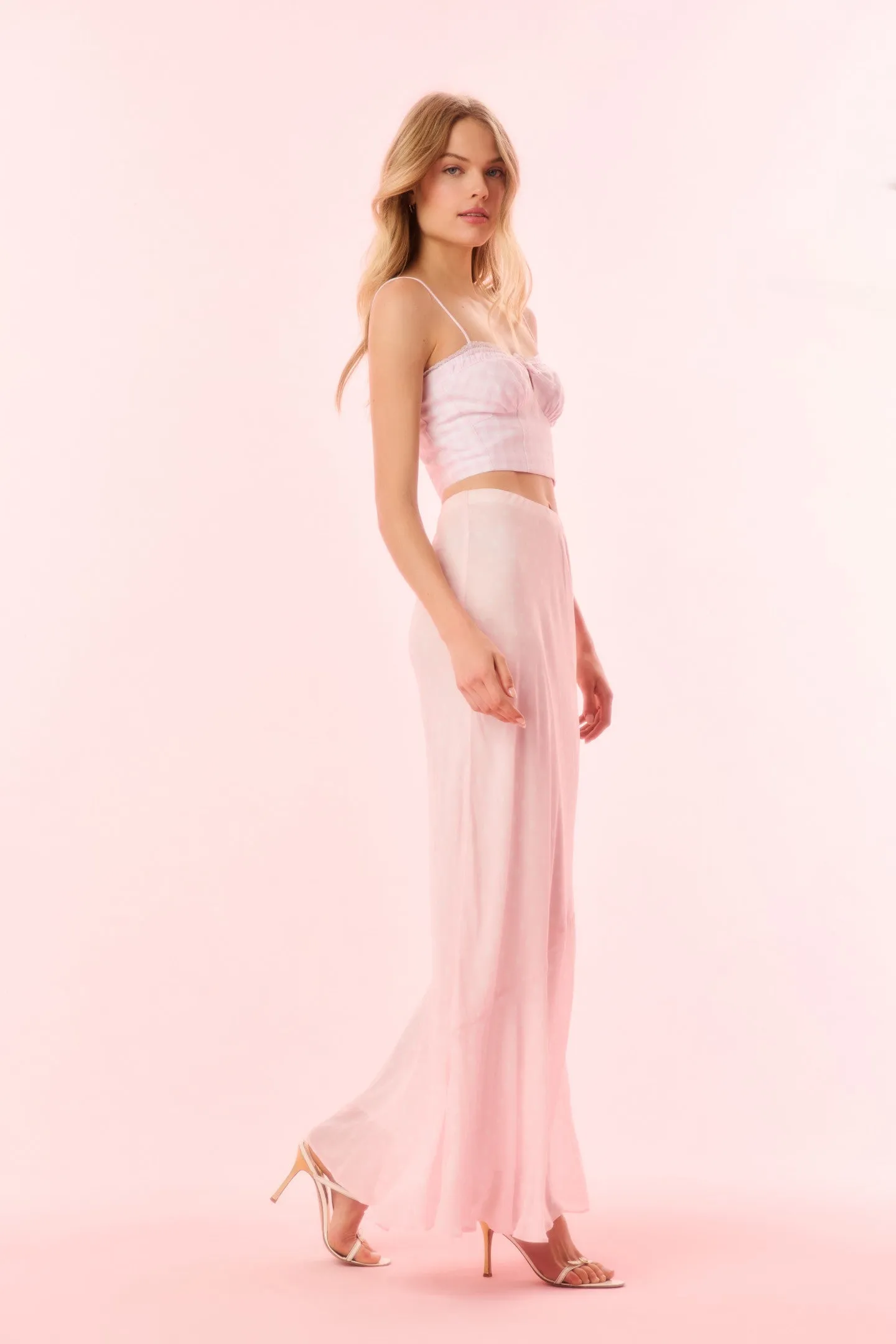 Tesleigh Chiffon Polkadot Maxi Skirt