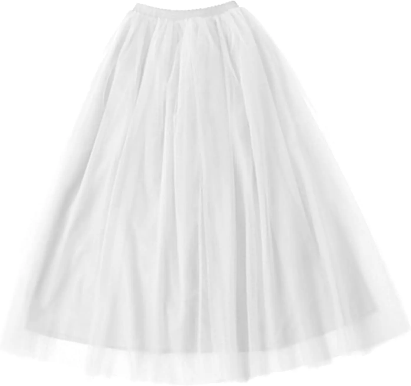 Tulle Tutu Skirt for Women Womens Long Tutu Skirts Pleated Princess Midi Skirts Adult Tutu Dancing Light Skirt