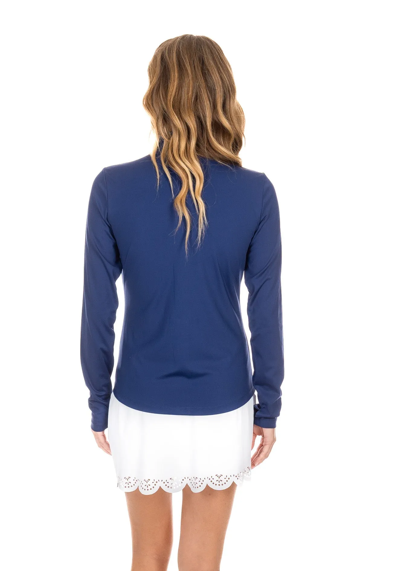 White 15" Scallop Skort