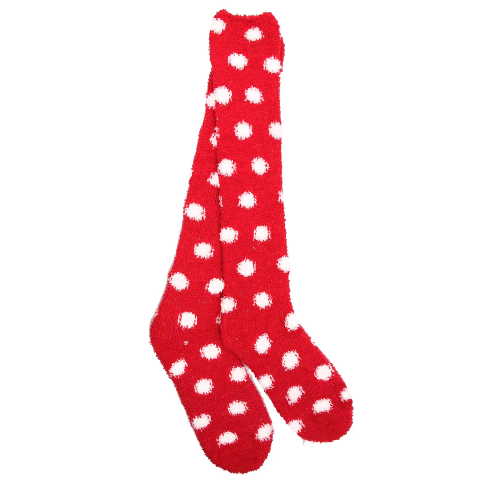 Women's Fuzzy Patterened Knee High Socks