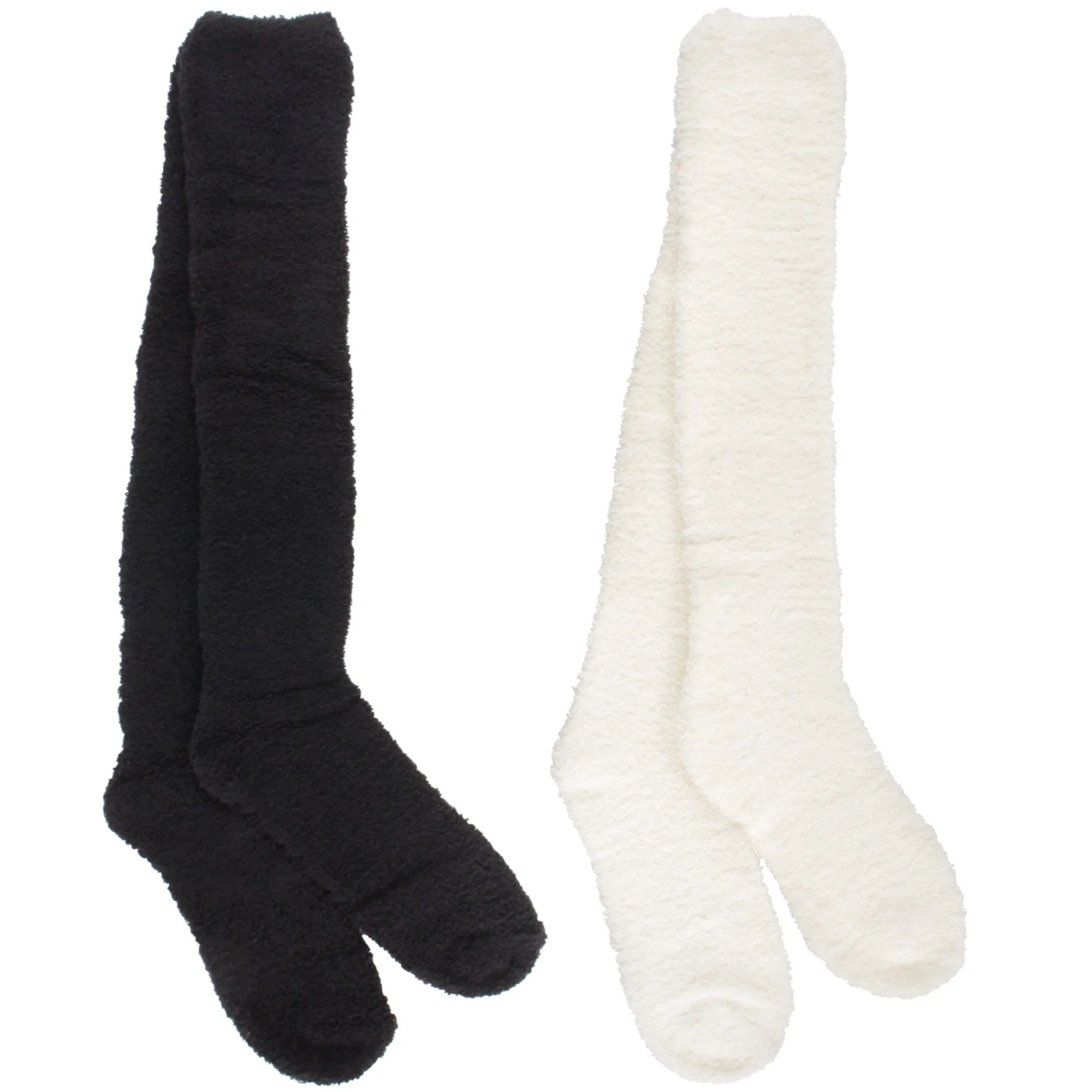 Women's Fuzzy Patterened Knee High Socks
